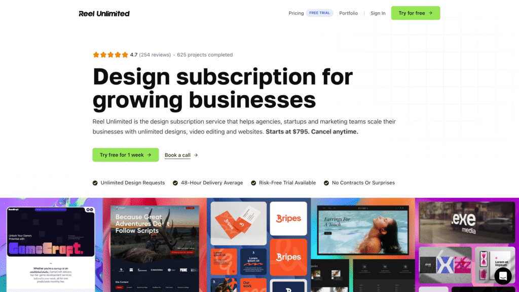 Midday Review and Alternatives (2025) 3 Reel Unlimited Unlimited Graphic Design Unlimited Graphic Design and Websites Reel Unlimited