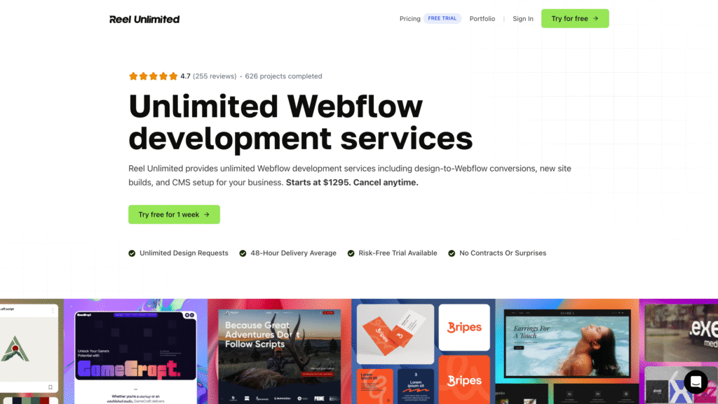 Flowout Review and Alternatives (2025) 3 Reel Unlimited Unlimited Graphic Design Unlimited Graphic Design and Websites Reel Unlimited