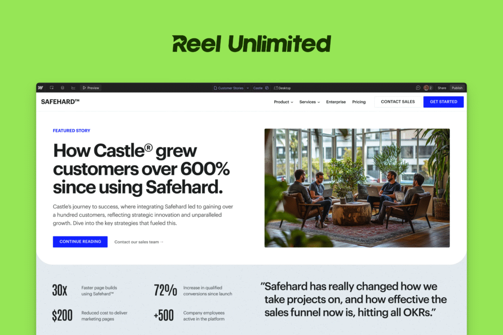 Why We Only Build on Webflow Now 3 Reel Unlimited Unlimited Graphic Design Unlimited Graphic Design and Websites Reel Unlimited