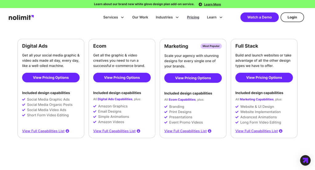 NoLimit Creatives (NLC) Review and Alternatives (2025) 2 Reel Unlimited Unlimited Graphic Design NoLimit Creatives Pricing