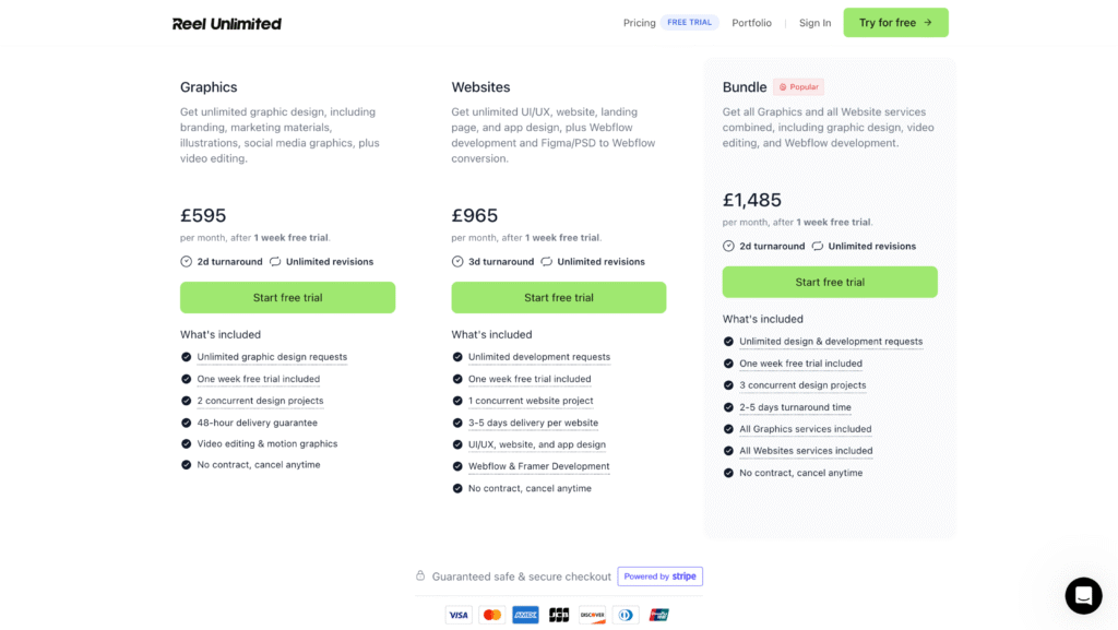 SaltedRidge Review and Alternatives (2025) 4 Reel Unlimited Unlimited Graphic Design reel unlimited uk design subscription pricing