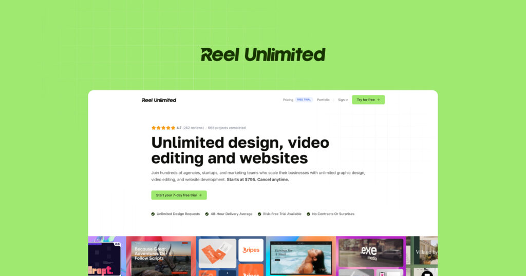 Unlimited Graphic Design and Websites Reel Unlimited